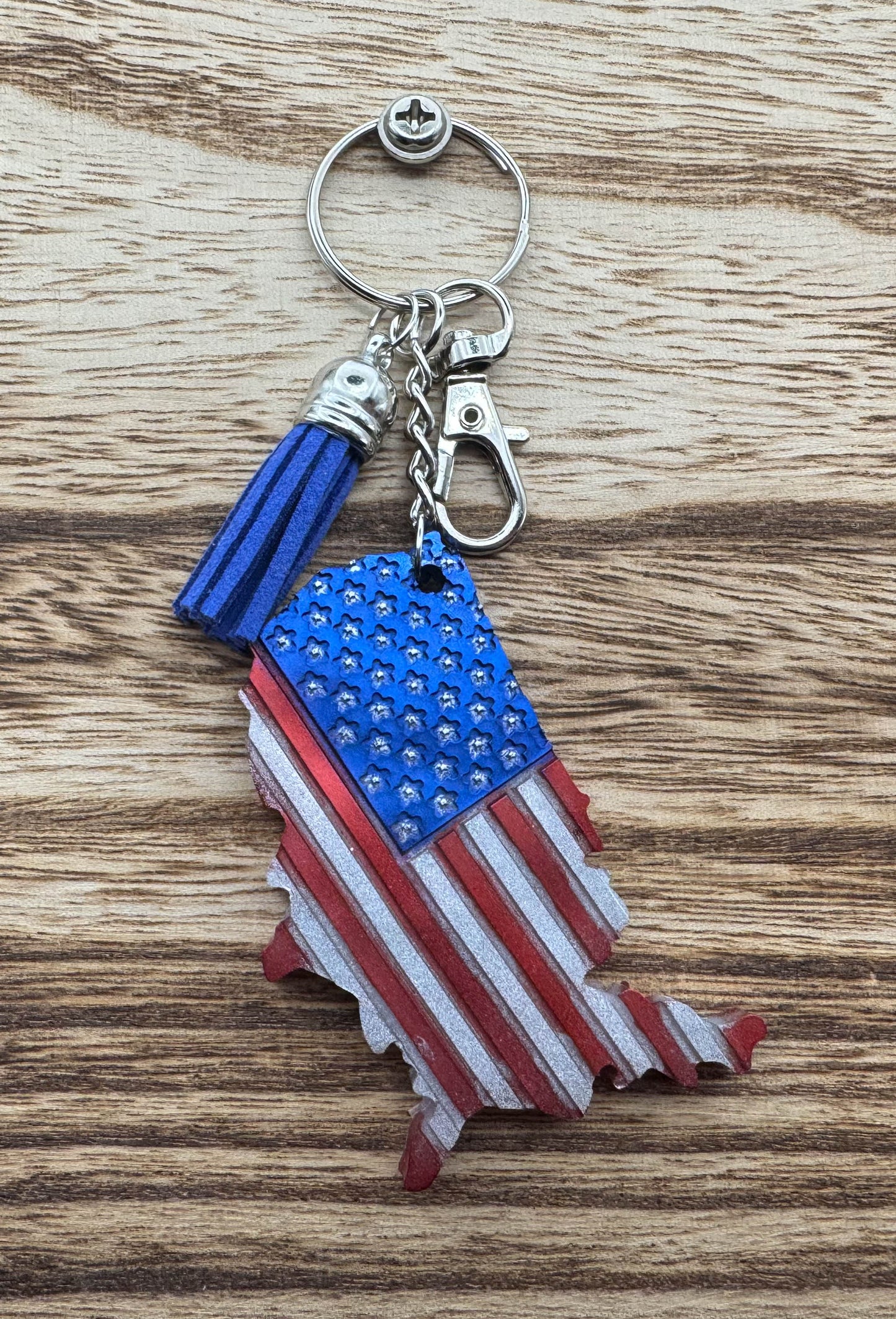 American Flag Keychain