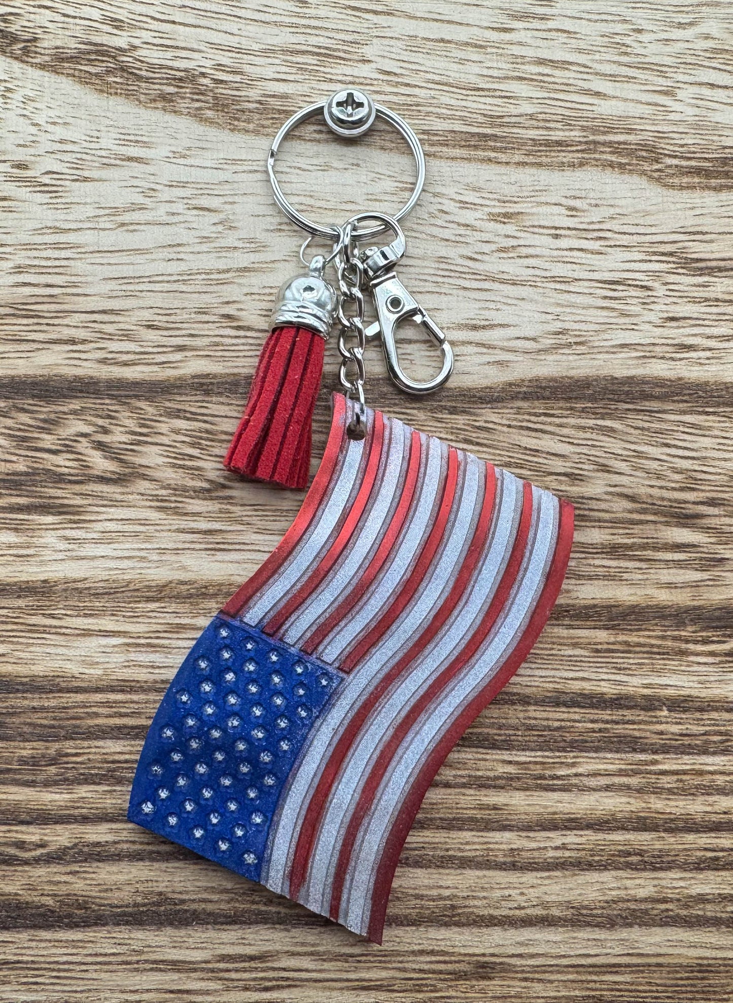 American Flag Keychain