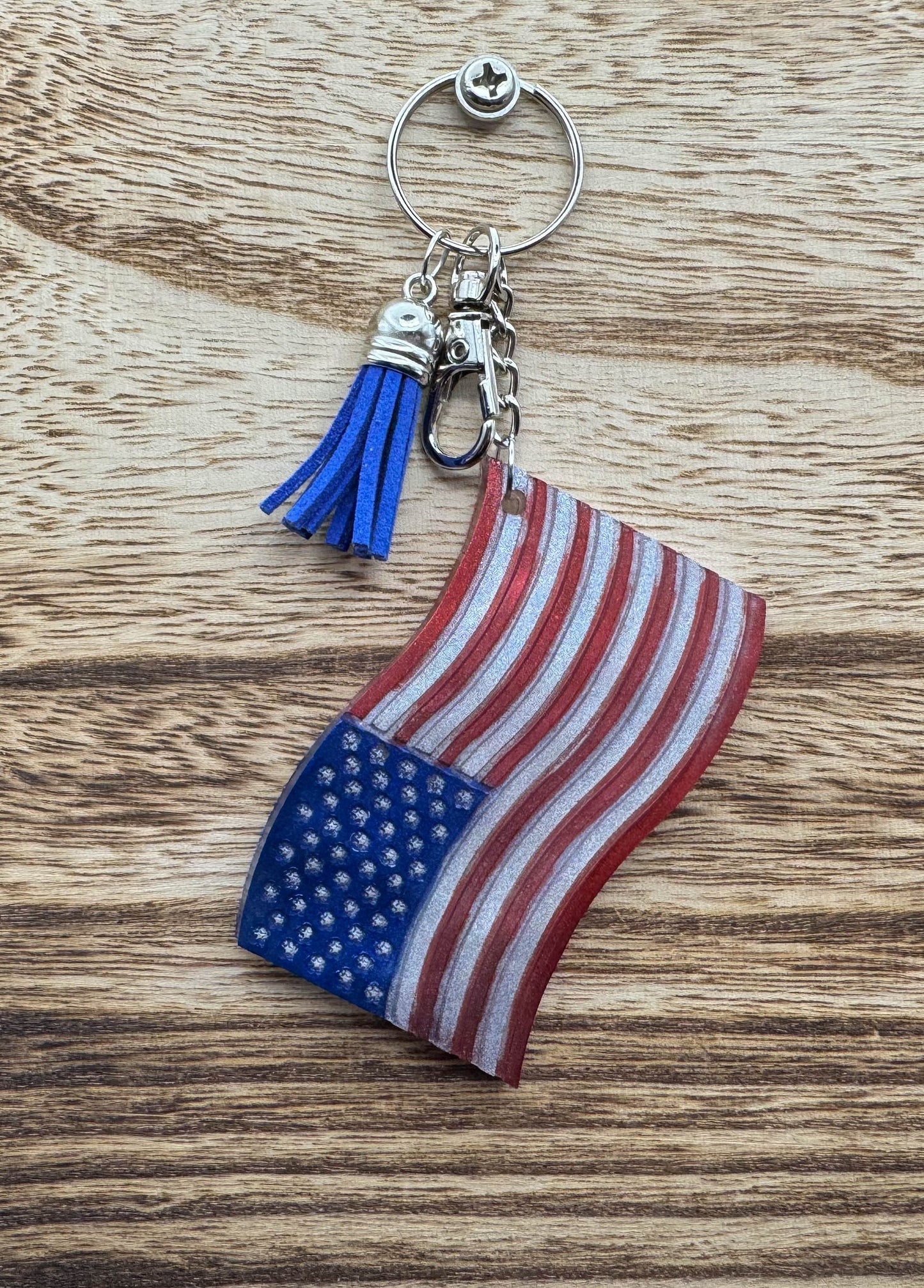 American Flag Keychain