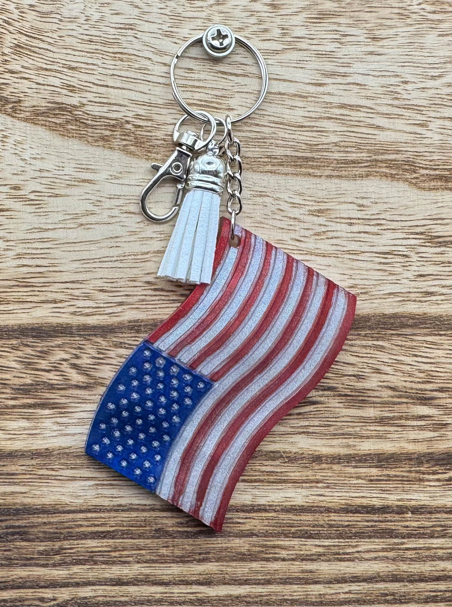American Flag Keychain
