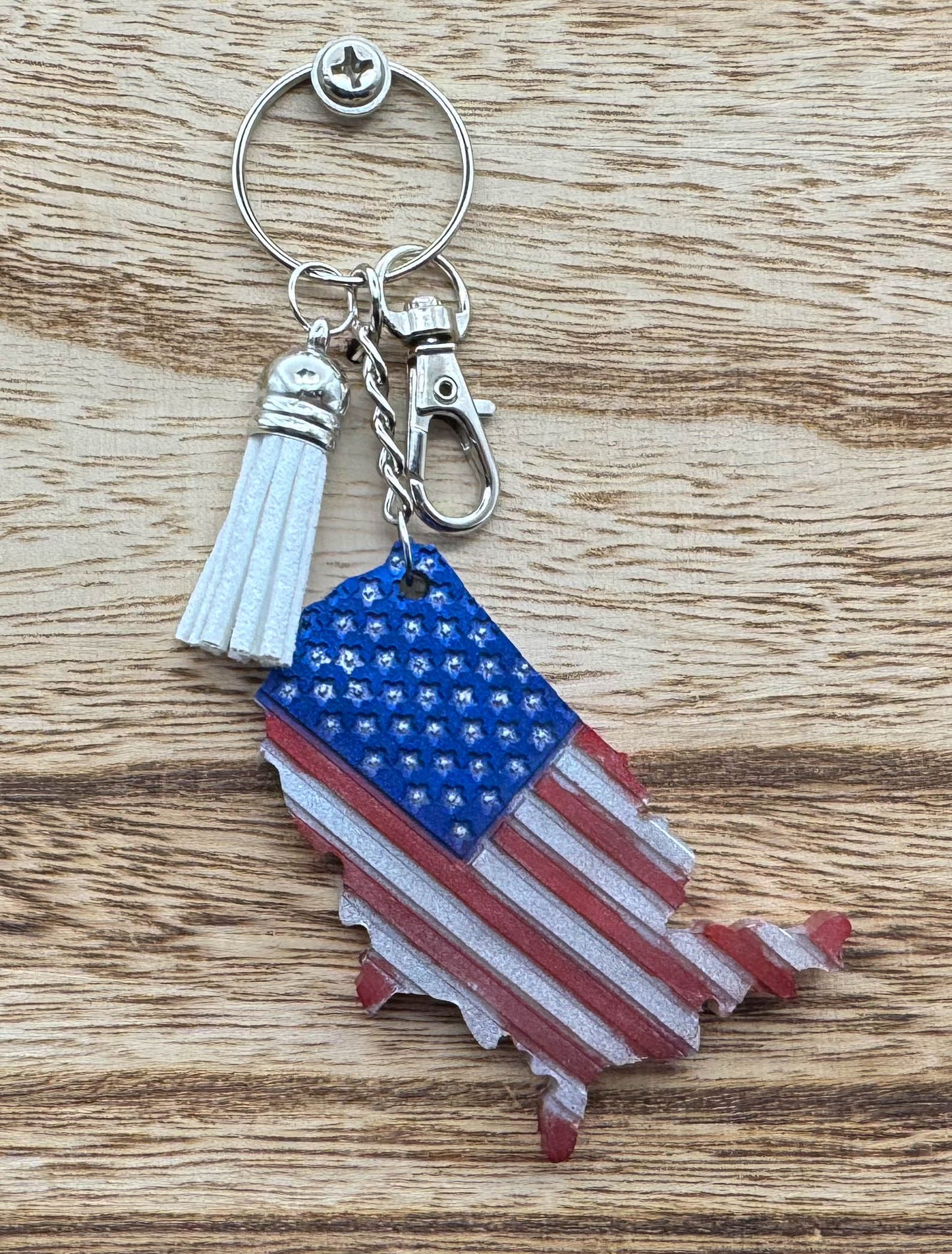 American Flag Keychain