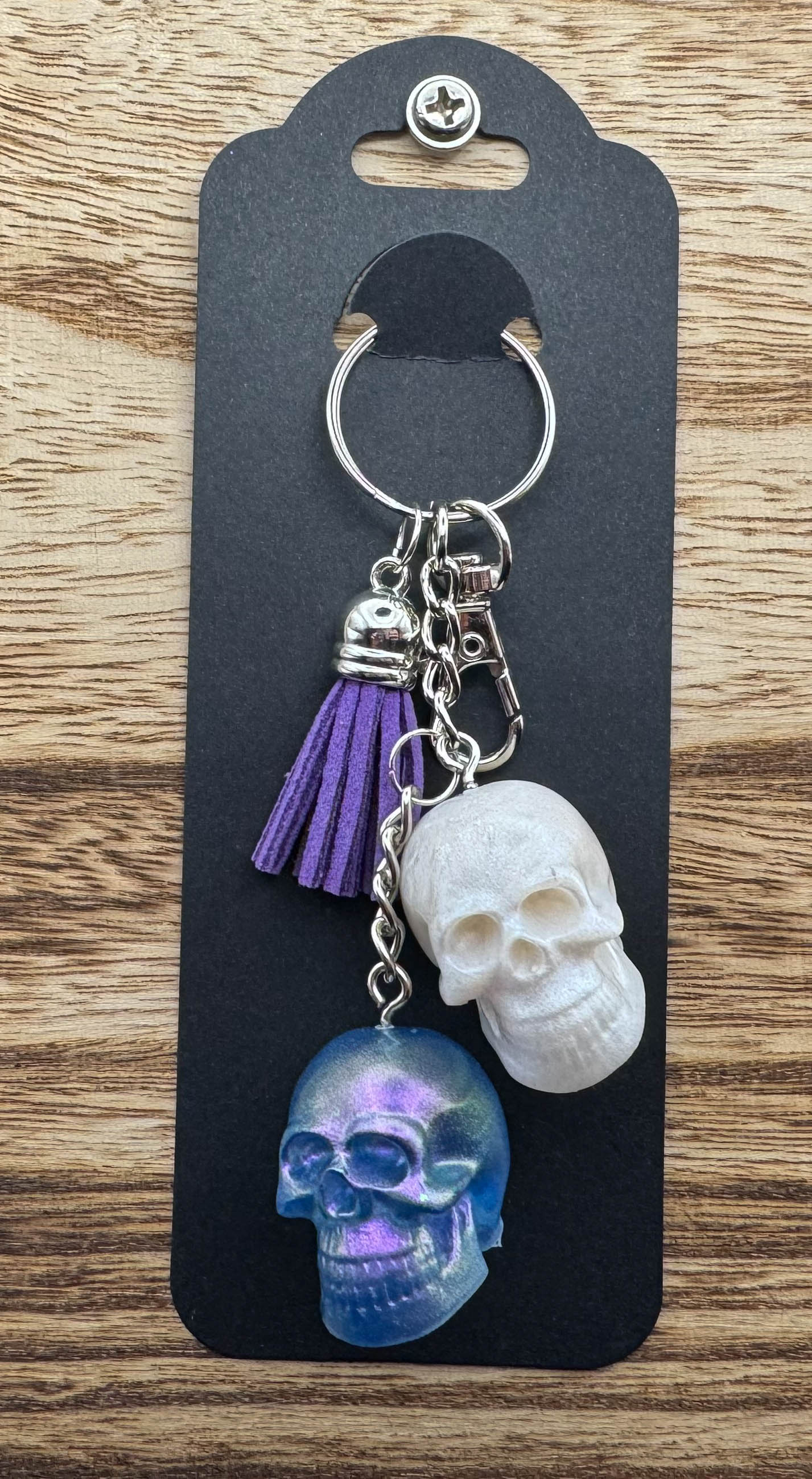 Double Skull Keychain