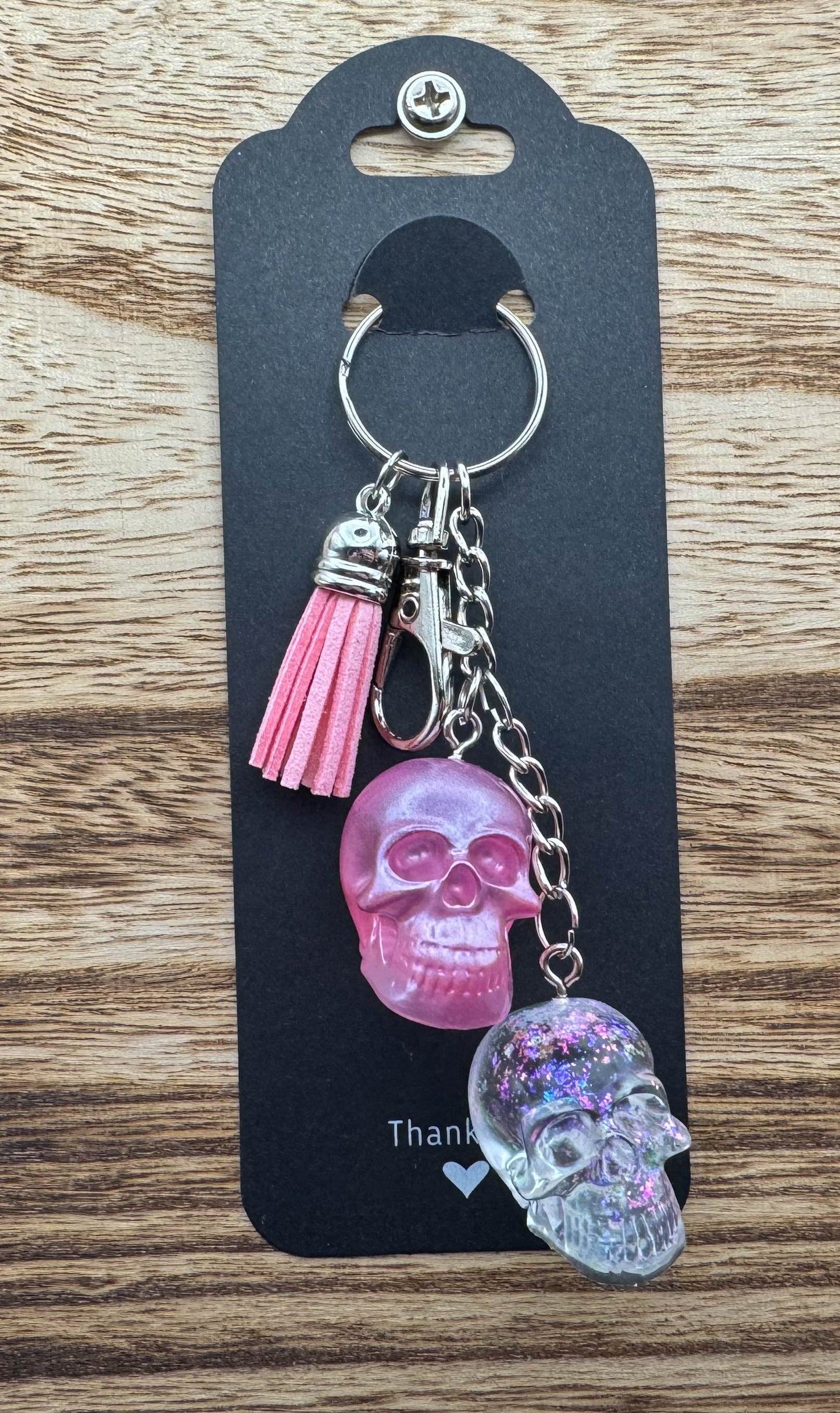 Double Skull Keychain