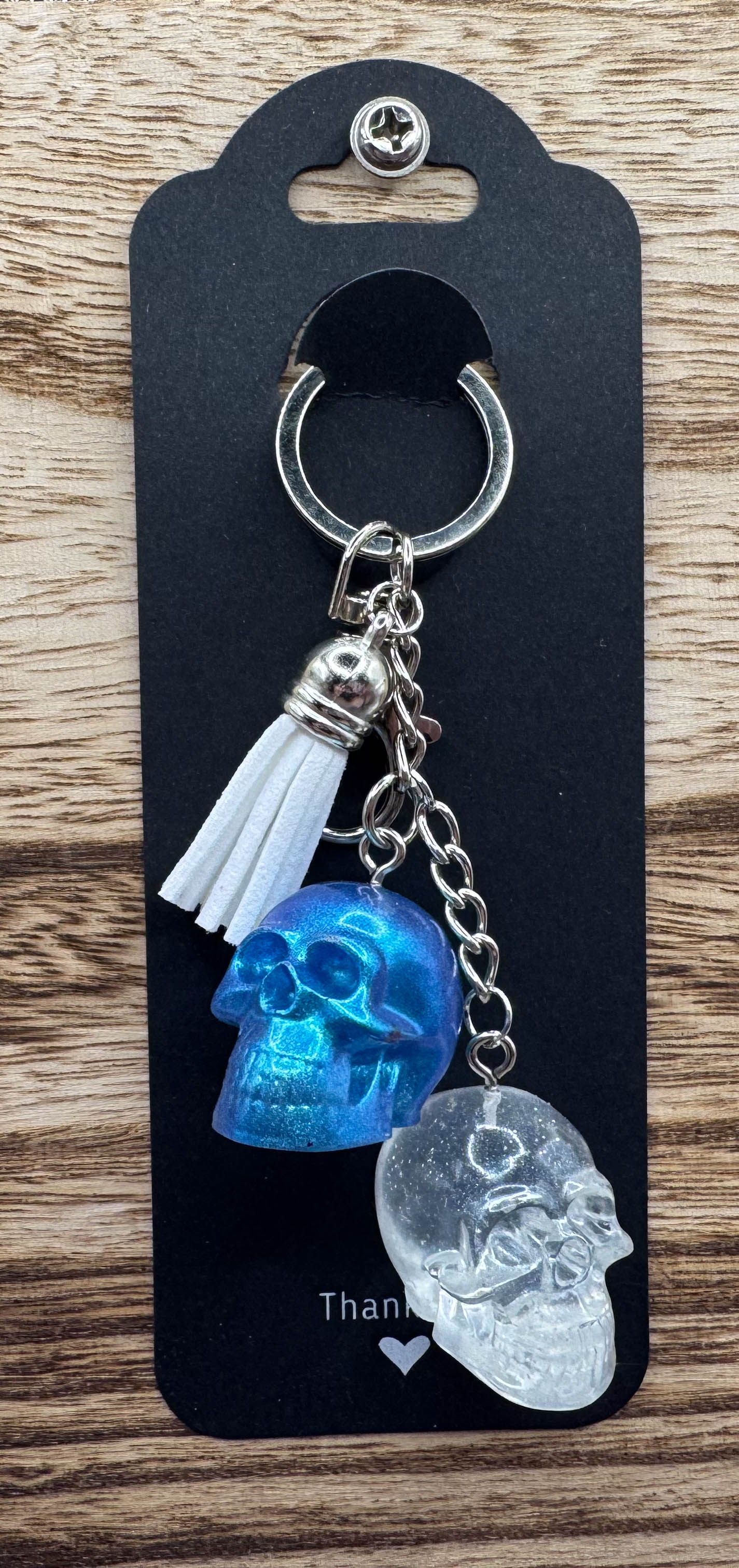 Double Skull Keychain