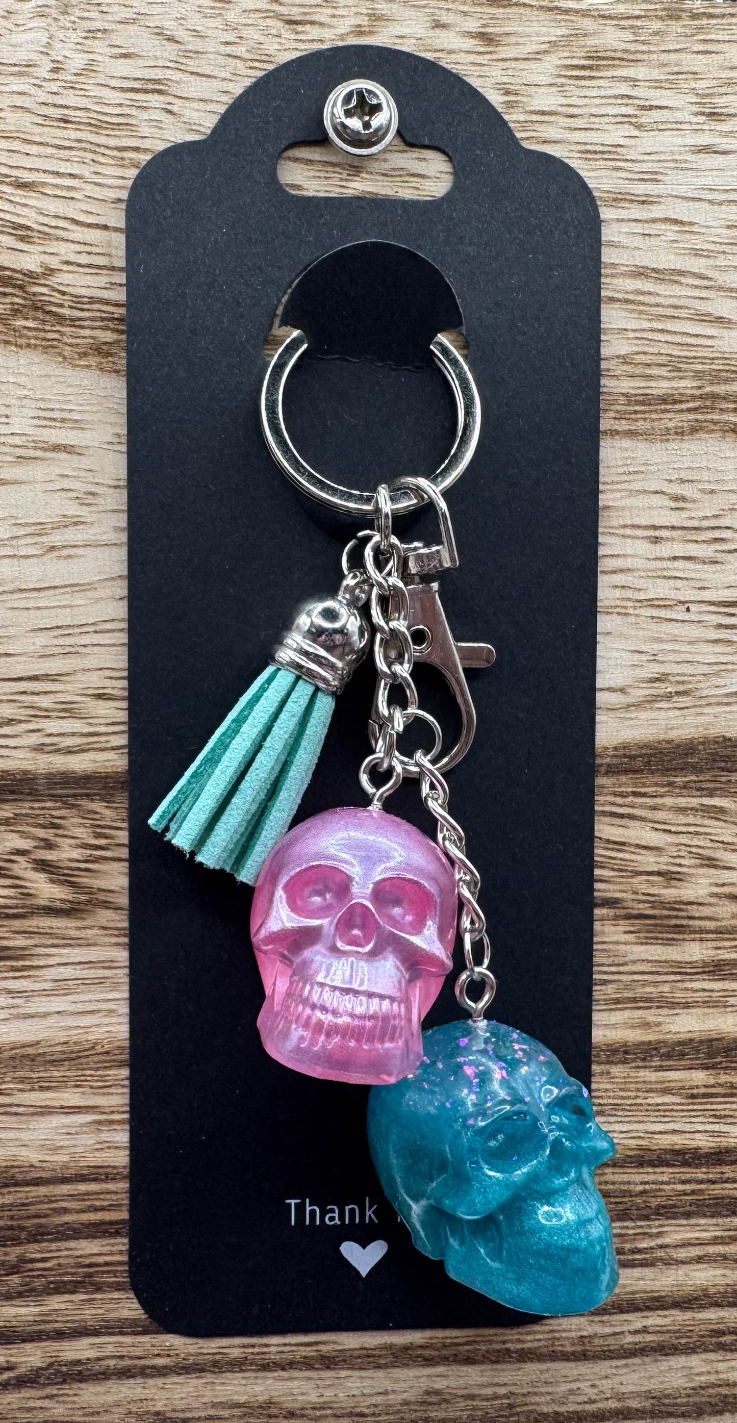 Double Skull Keychain