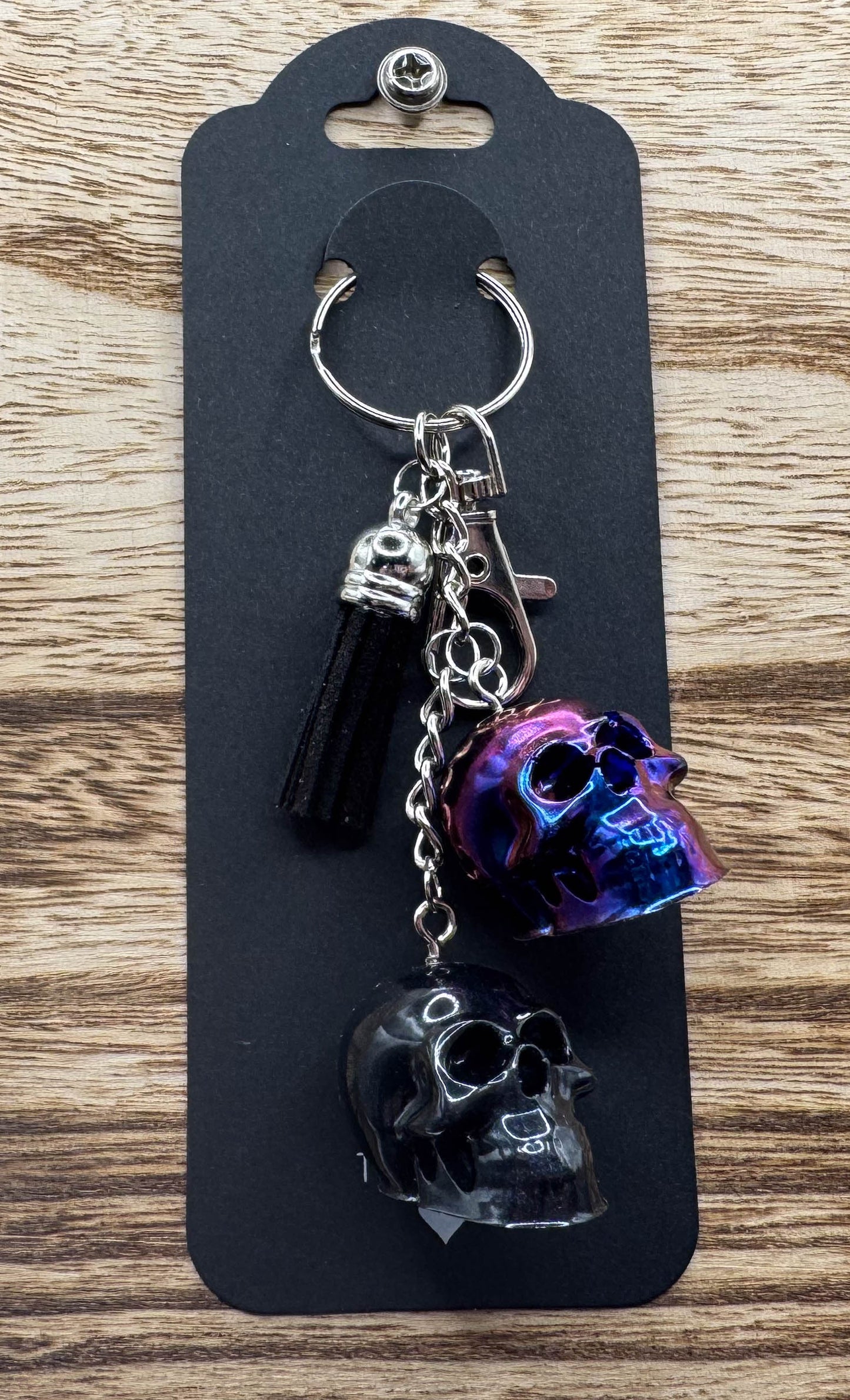 Double Skull Keychain