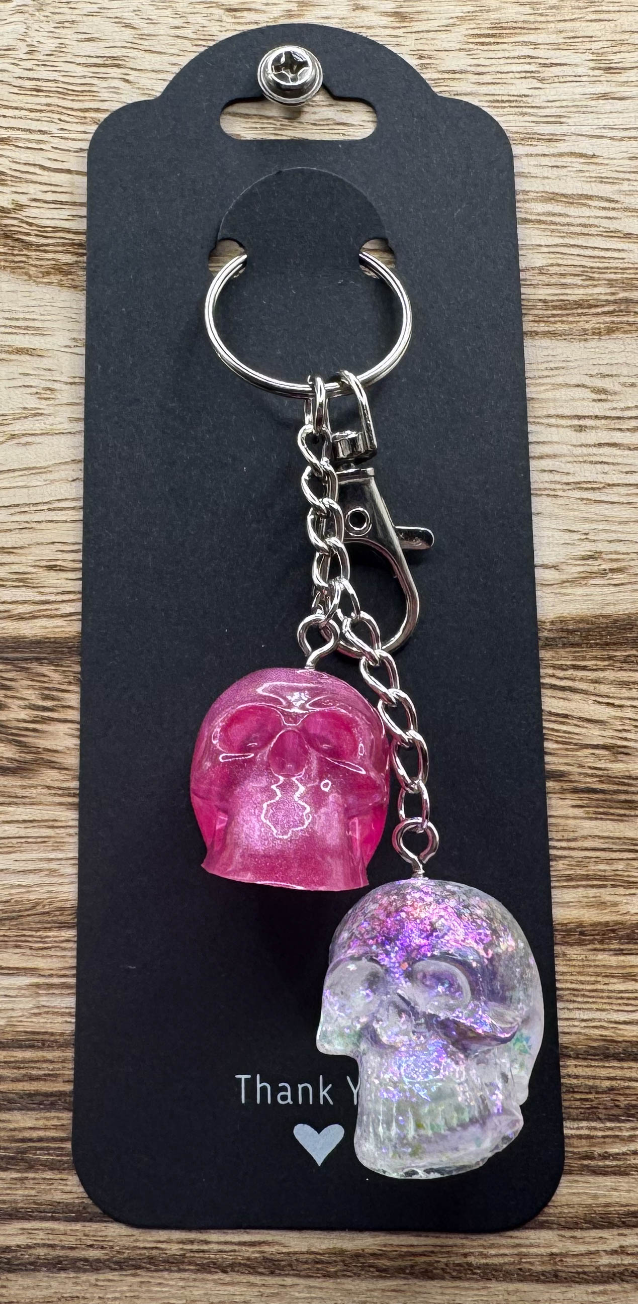 Double Skull Keychain