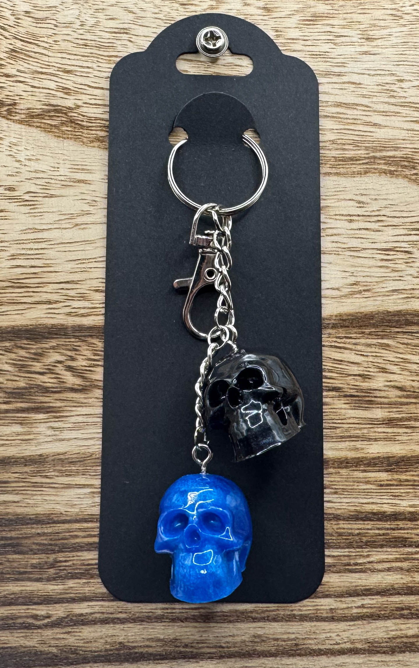 Double Skull Keychain