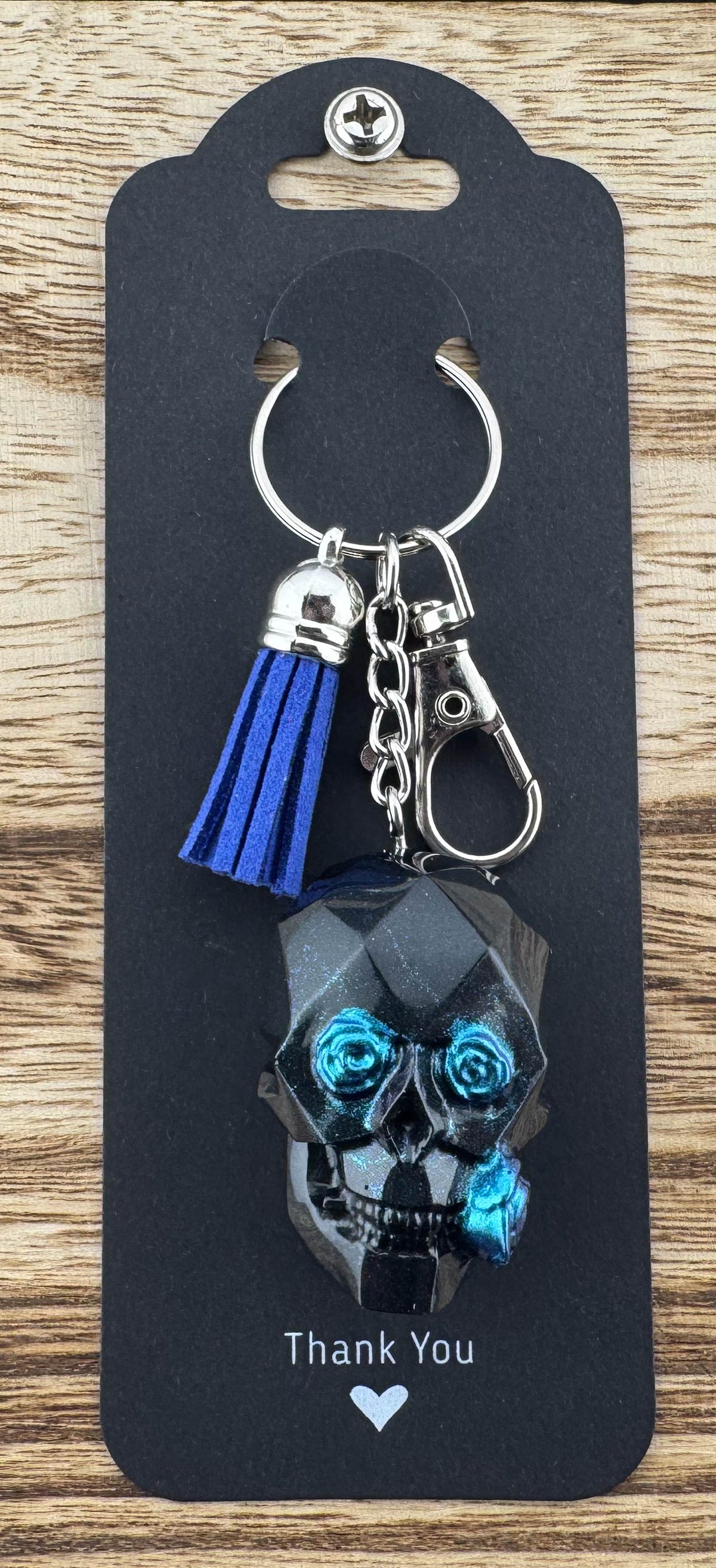 Rose Skull Keychain