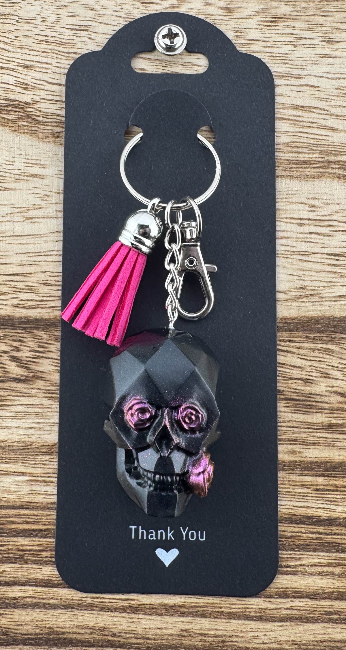 Rose Skull Keychain