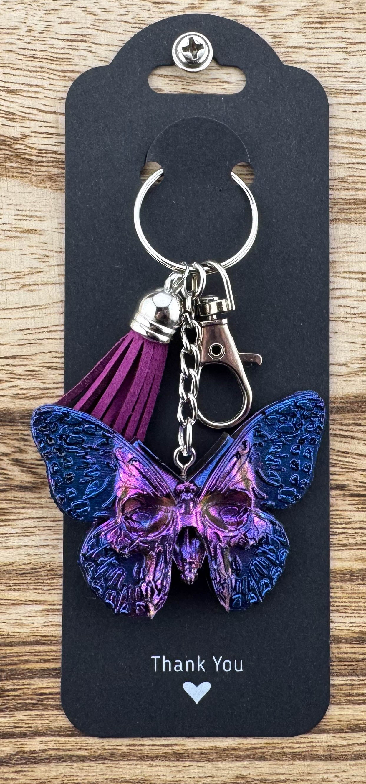 Skull Butterfly Keychain