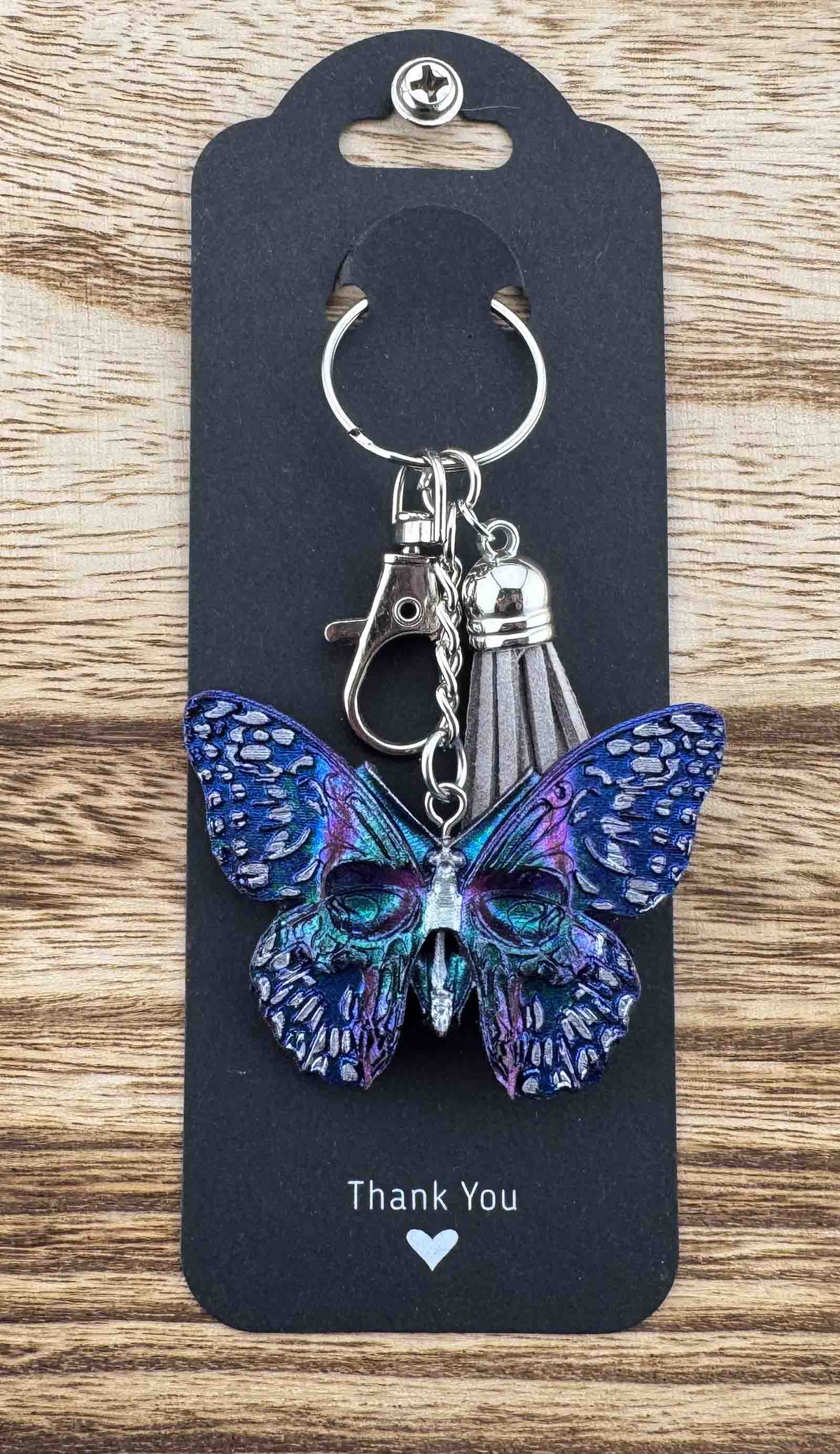 Skull Butterfly Keychain
