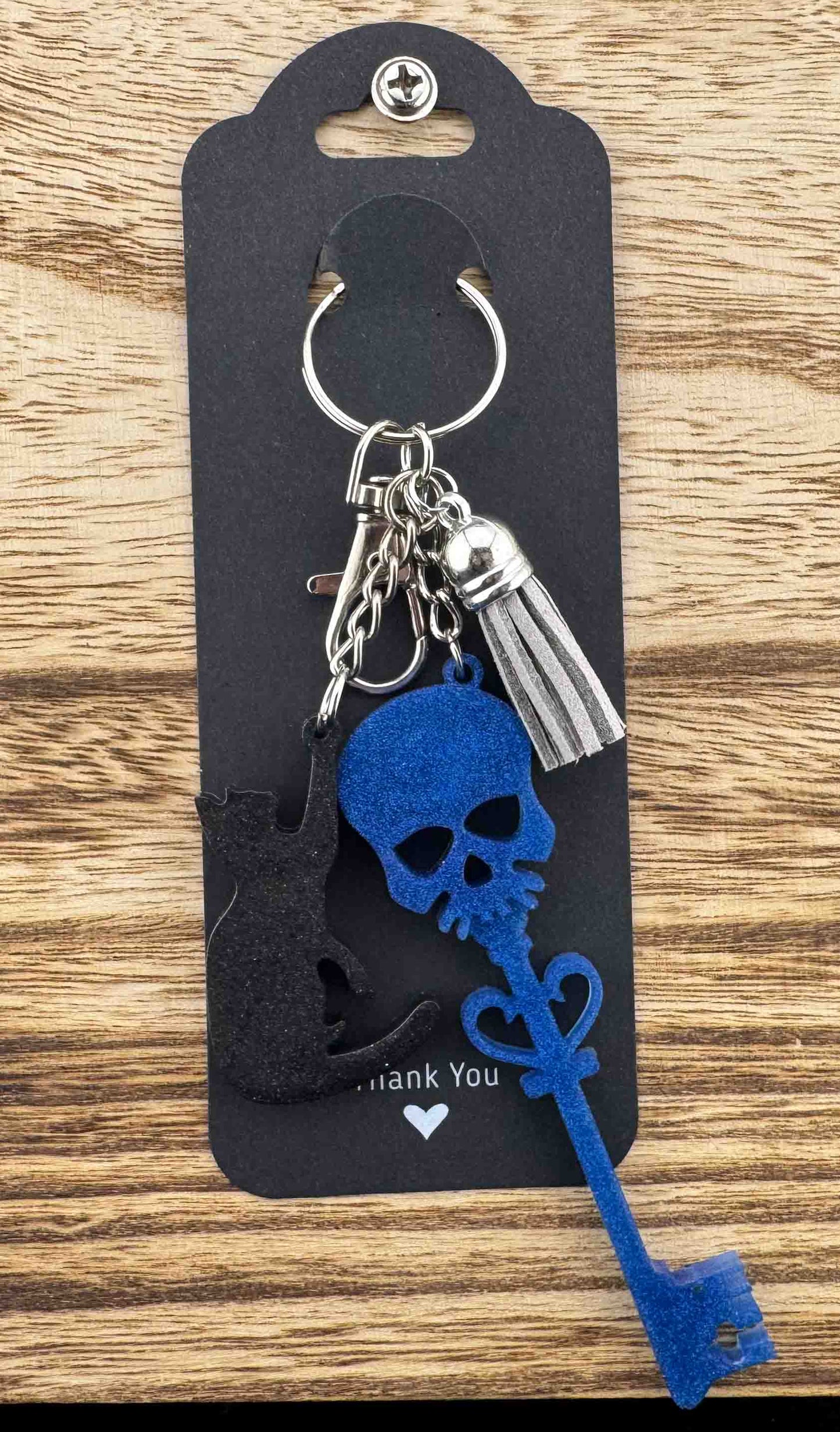 Skull Butterfly Keychain