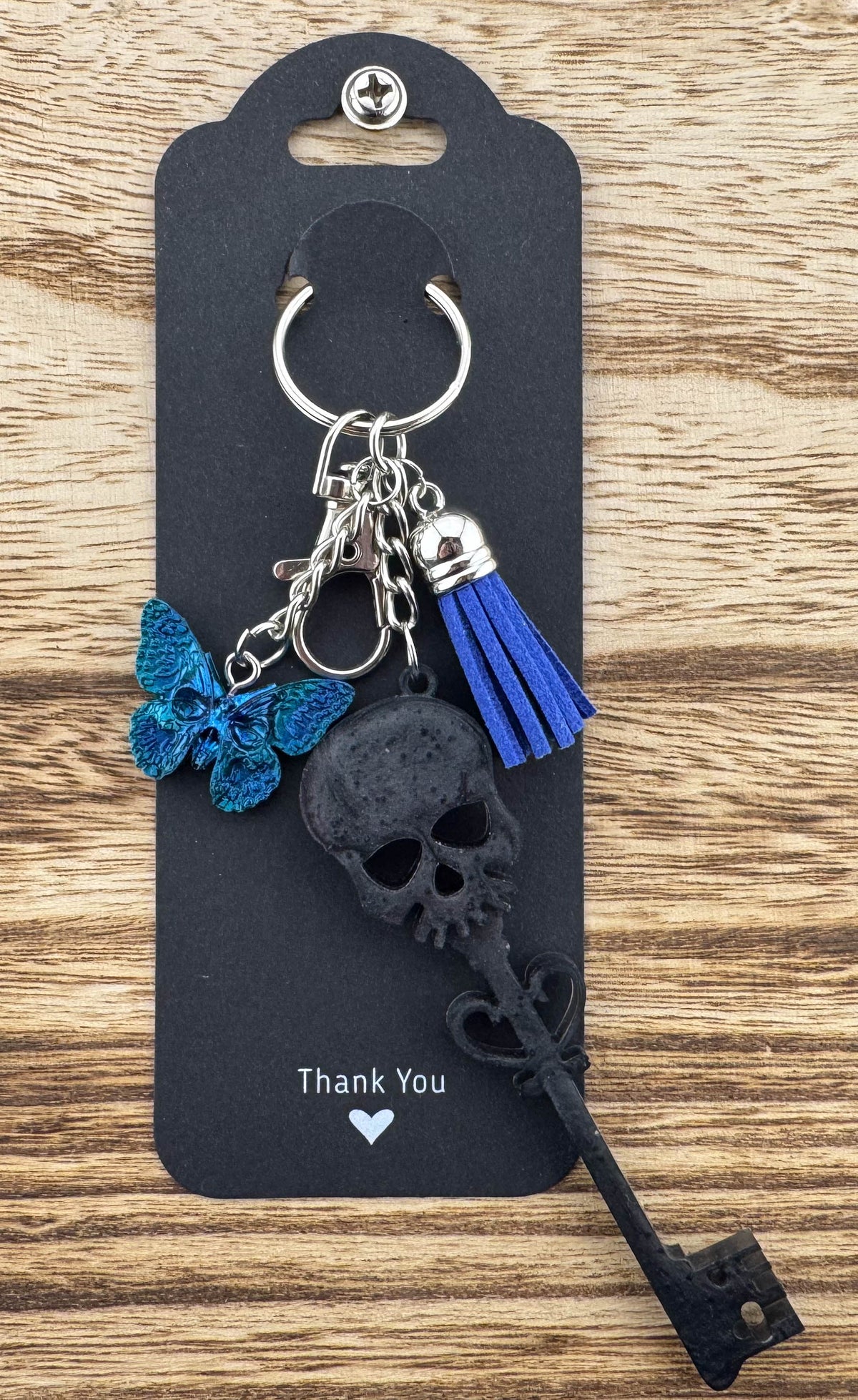 Skull Butterfly Keychain