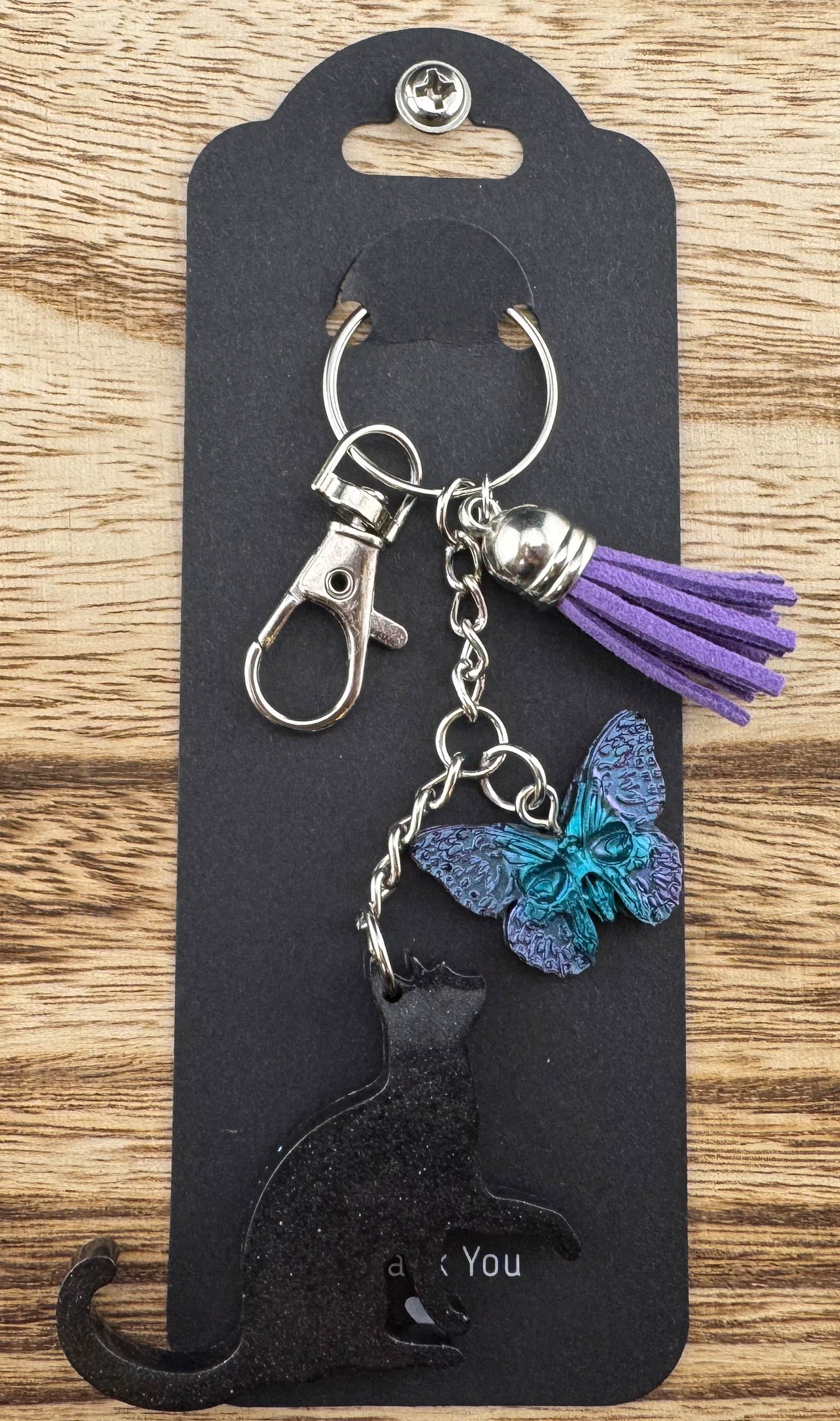 Skull Butterfly Keychain