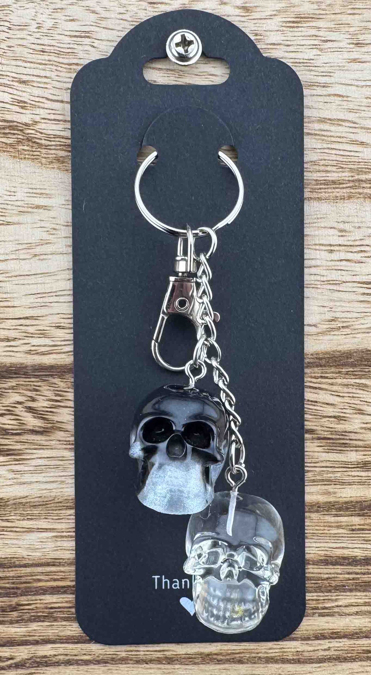 Double Skull Keychain