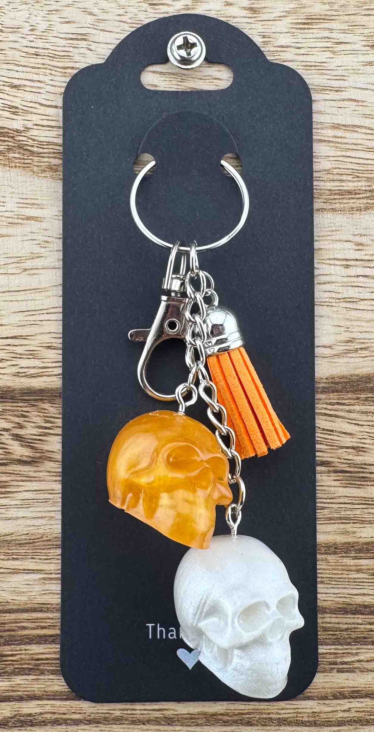 Double Skull Keychain