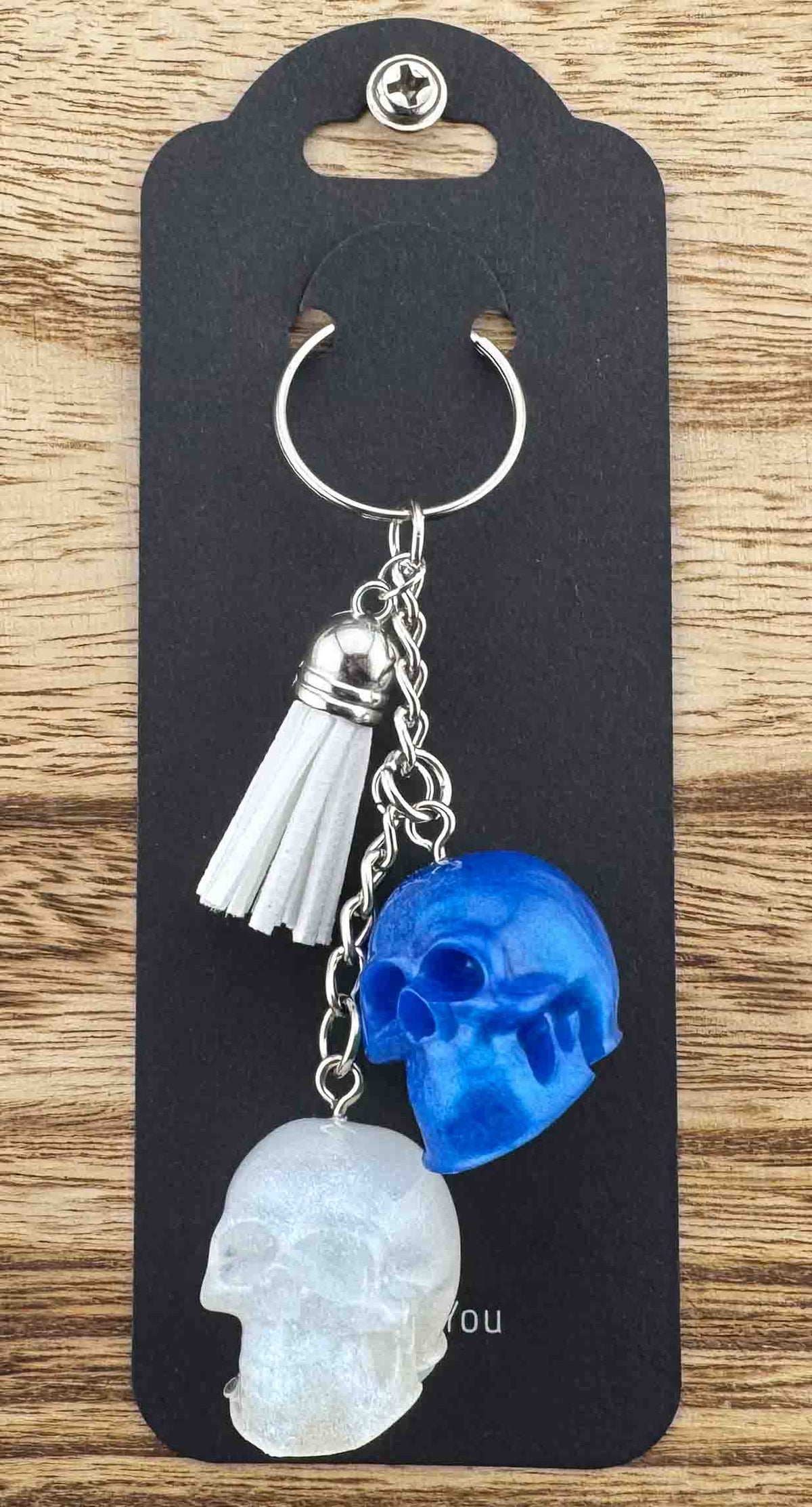 Double Skull Keychain